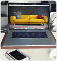 Adobe case study showing a website on a laptop
