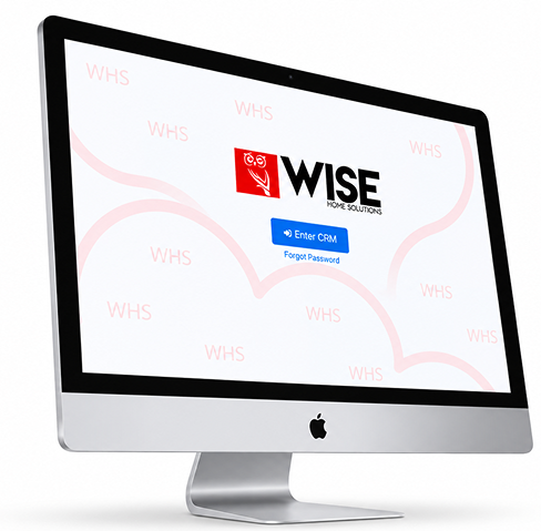 Wise Home Solutions payment portal displayed on a desktop computer