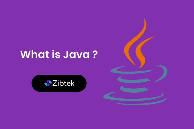 Java logo with coffee icon and Zibtek company logo