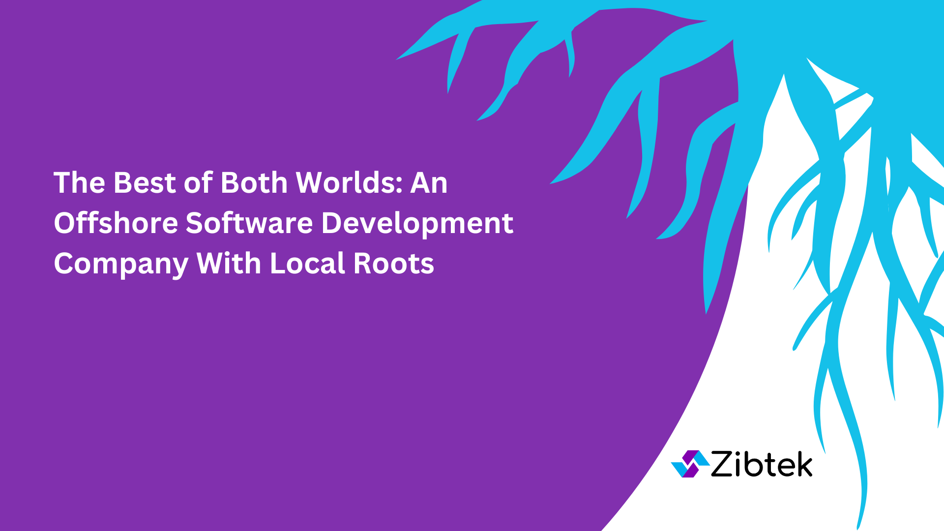 Offshore software development graphic with tree roots