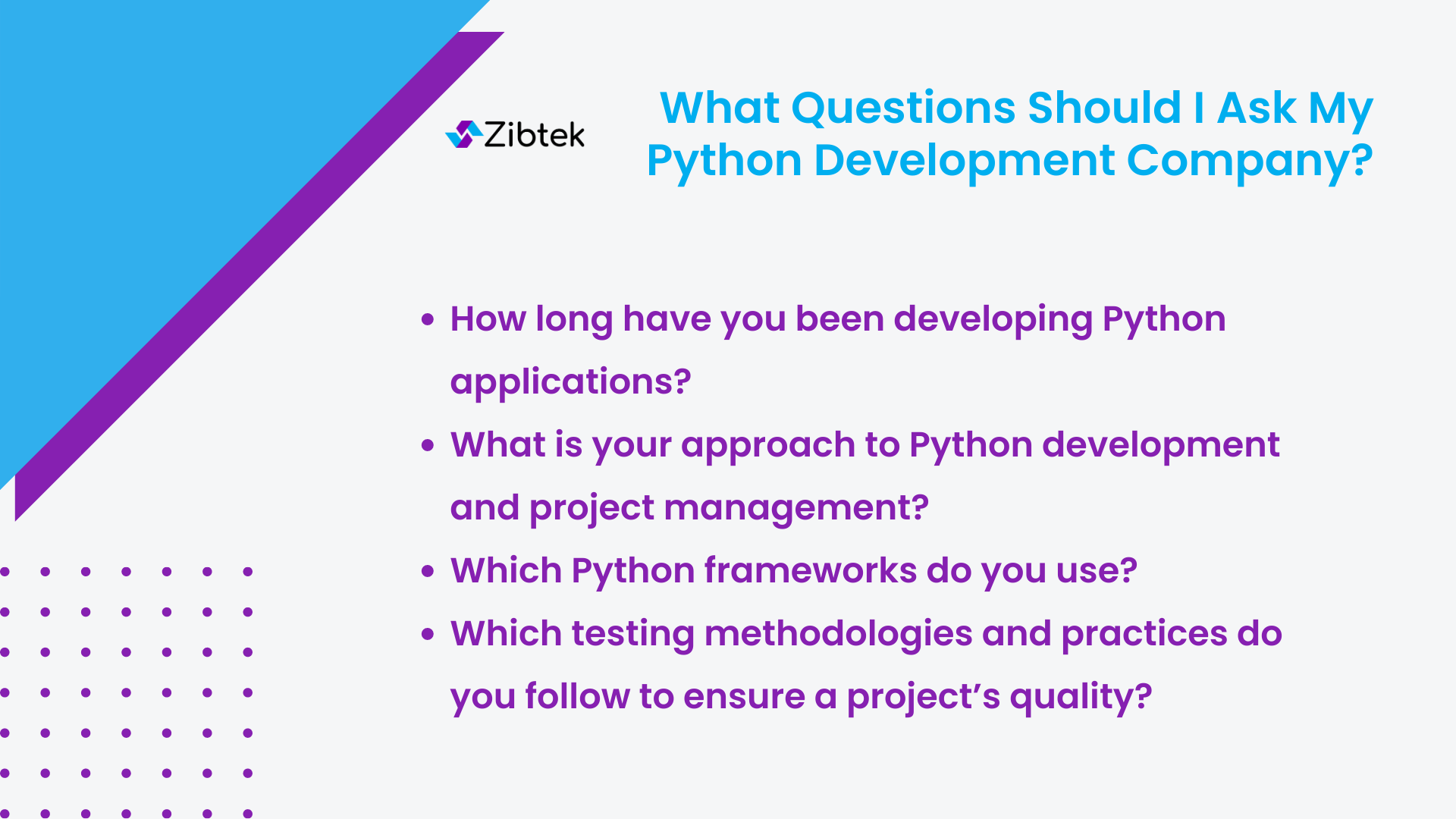 graphic of questions you should ask your python development company