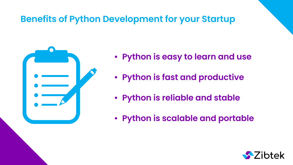 benefits of Python Development for your startup