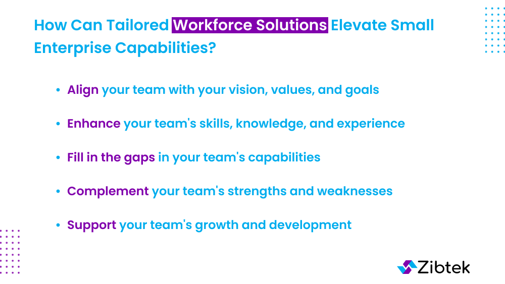 How can tailored Workforce solutions elevate small enterprise capabilities?