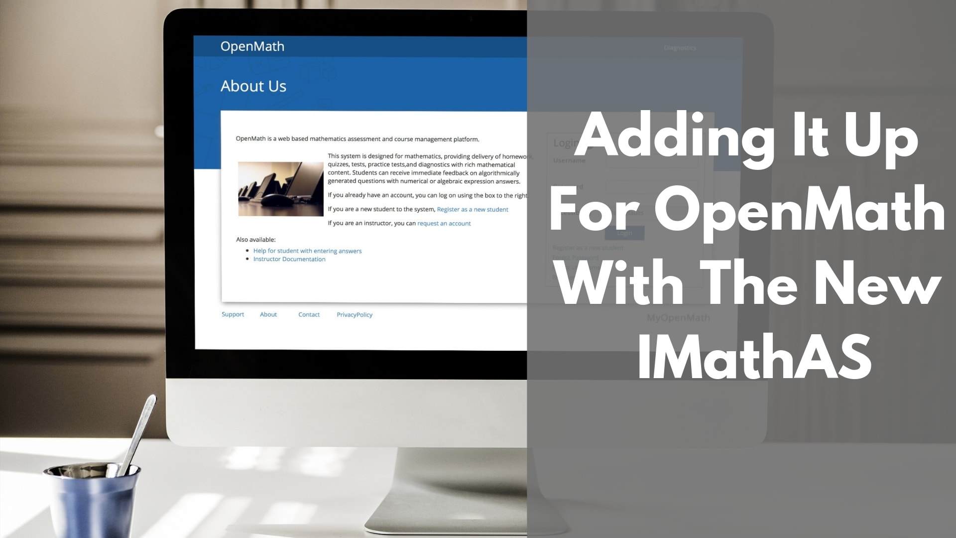 Adding It Up For OpenMath With The New IMathAS