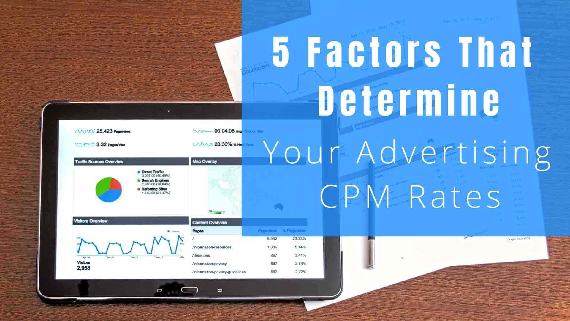 5 Factors That Determine Your Advertising CPM Rates
