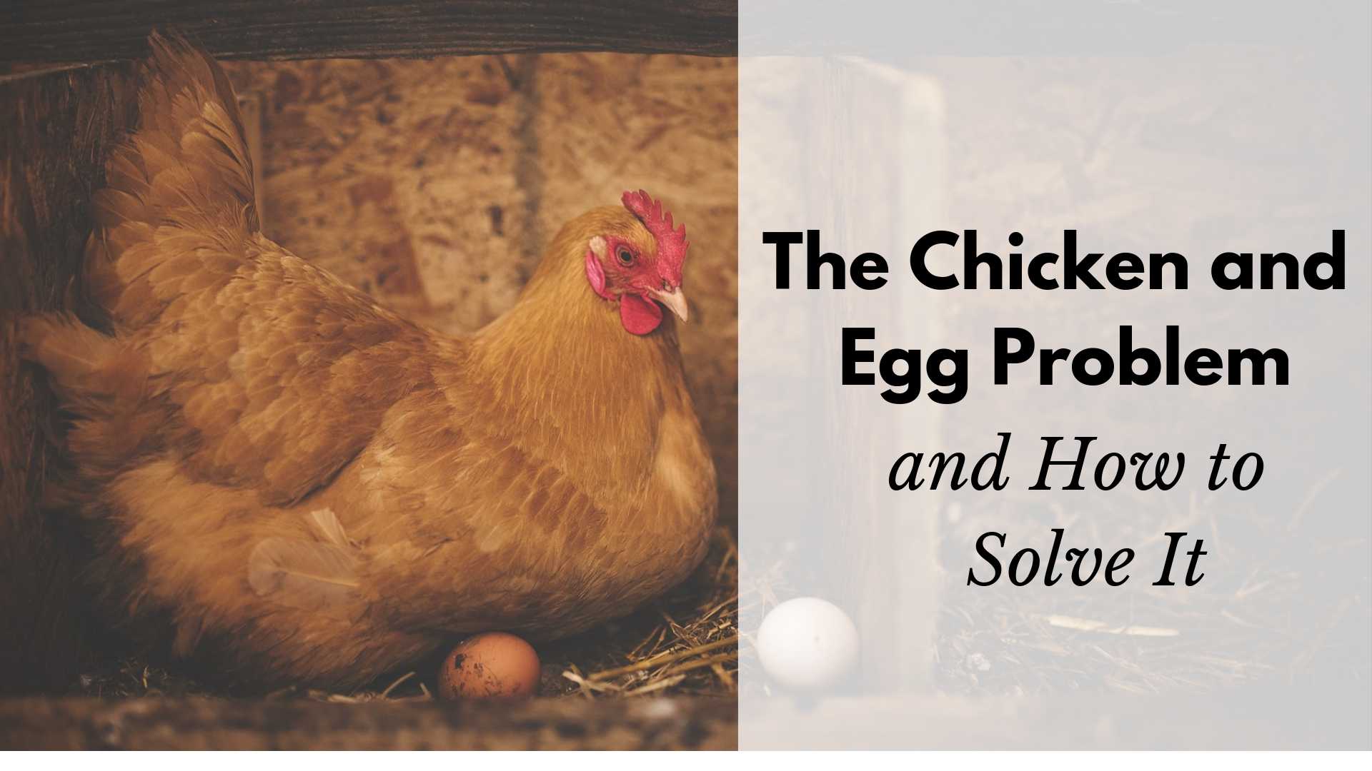 The Chicken and Egg Problem and How to Solve It